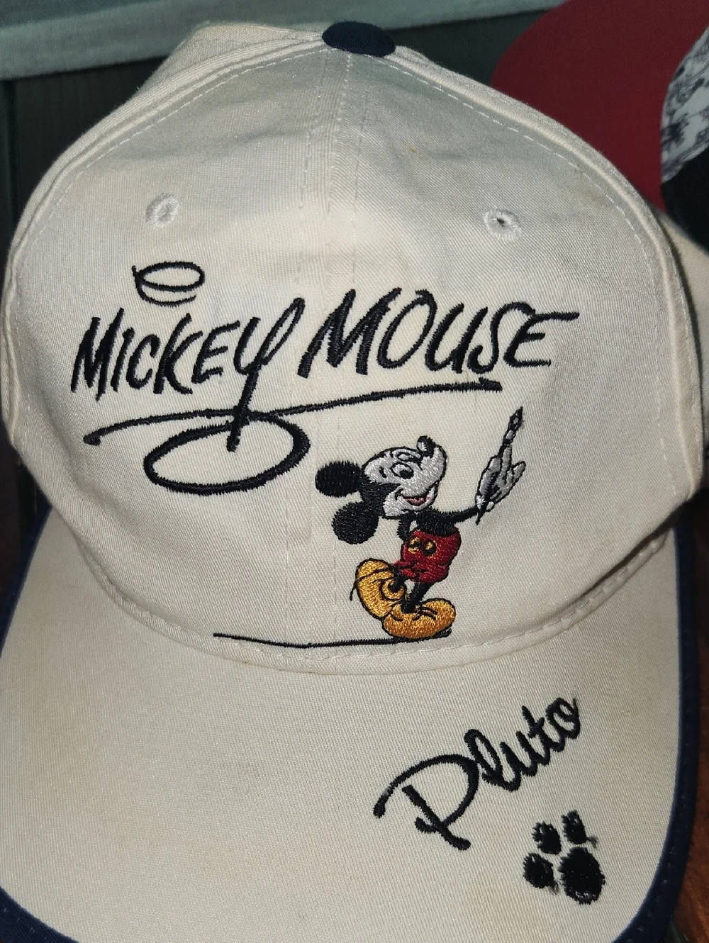 Disney Bundle Of 2 Ball Caps OSFA Embroidred Velcro Back